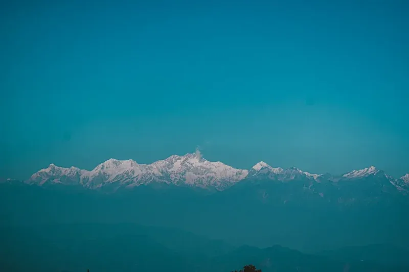 a view of a mountain range in the distance