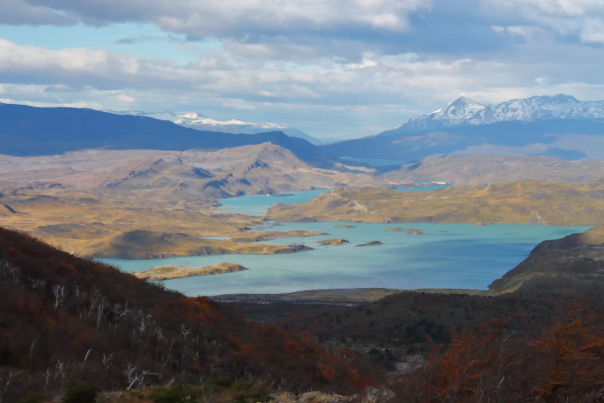 Scenic landscape of Torres del Paine W Trek in Chile