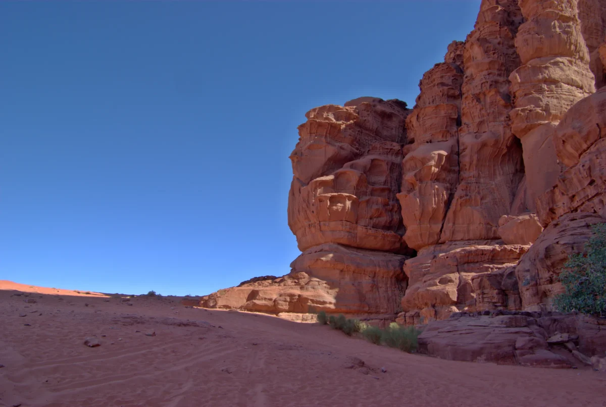 Scenic landscape of Wadi Rum Trek in Jordan