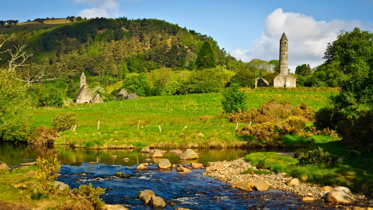 Scenic landscape of The Wicklow Way in Ireland