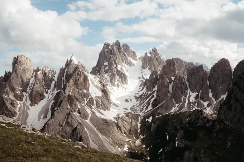 A group of mountains with snow on them