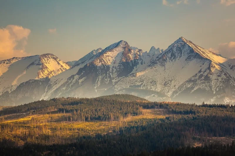Scenic landscape of Tatra High Route in Poland/Slovakia