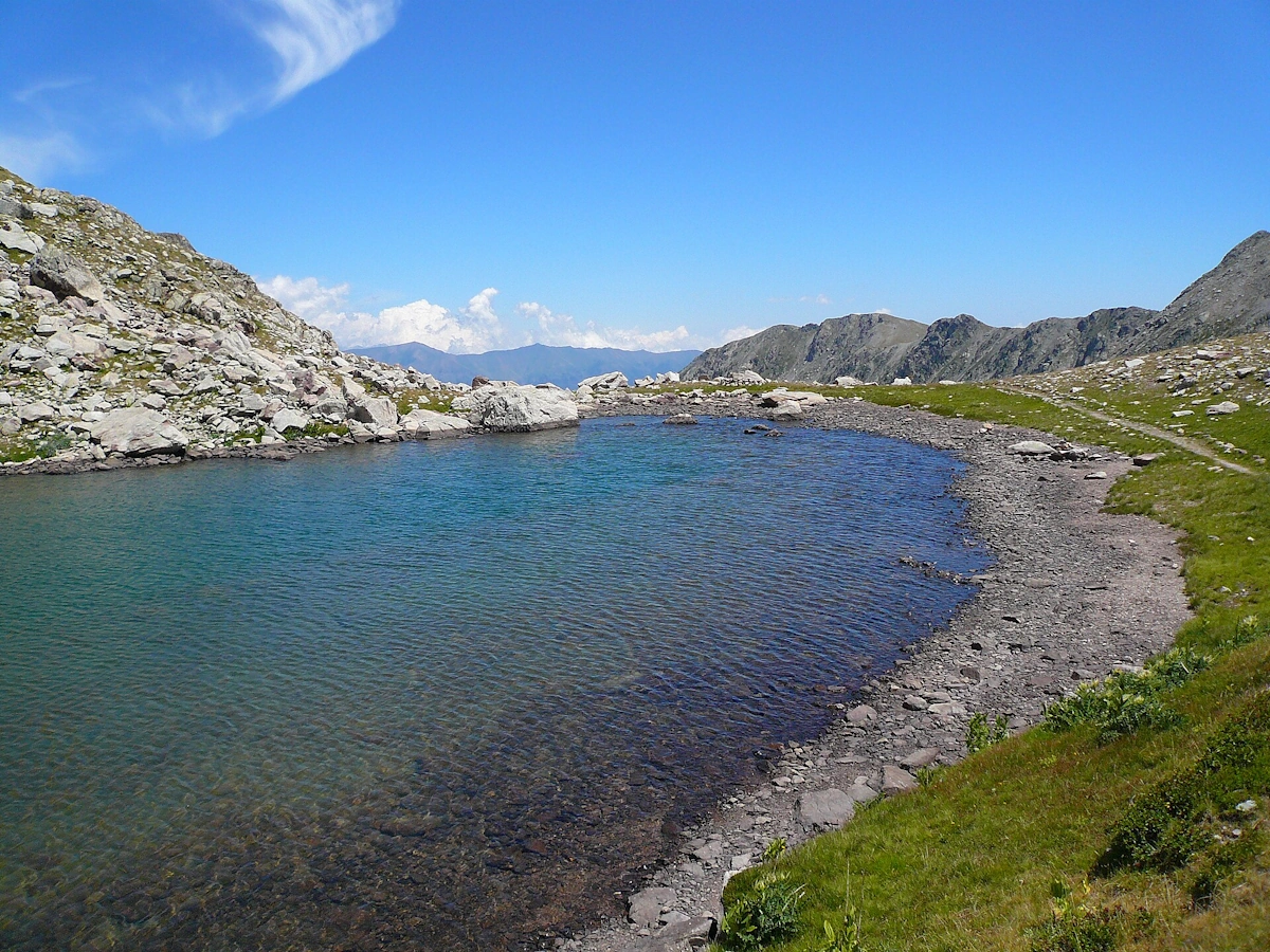 Alpine lakes and rocky peaks in the Vallee des Merveilles Mercantour National Park