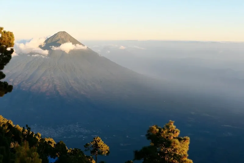 Hiking trail path on the Acatenango Volcano Hike