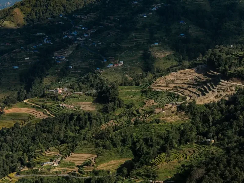 Mountain and nature scenery on the Bhaktapur Heritage Walk