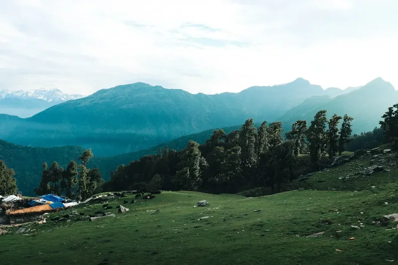 Mountain and nature scenery on the Chopta Tungnath Trek