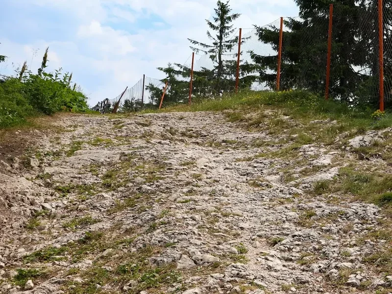 Hiking trail path on the Ciucas Peak Hike