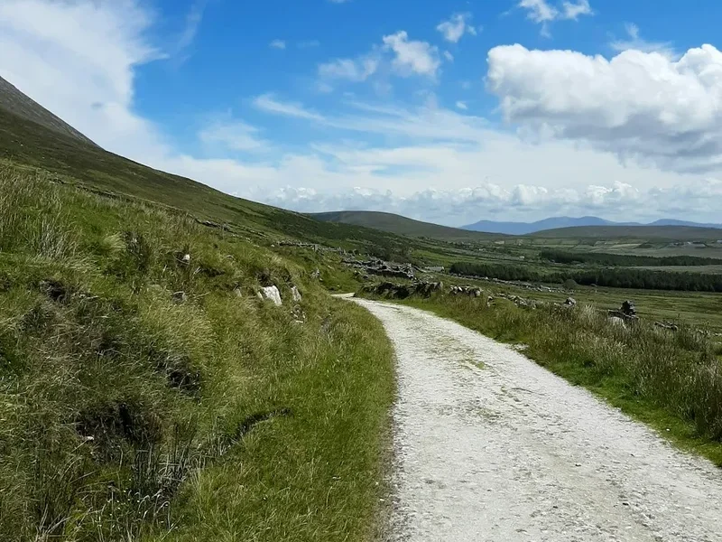 Hiking trail path on the Croagh Patrick Pilgrimage Trail