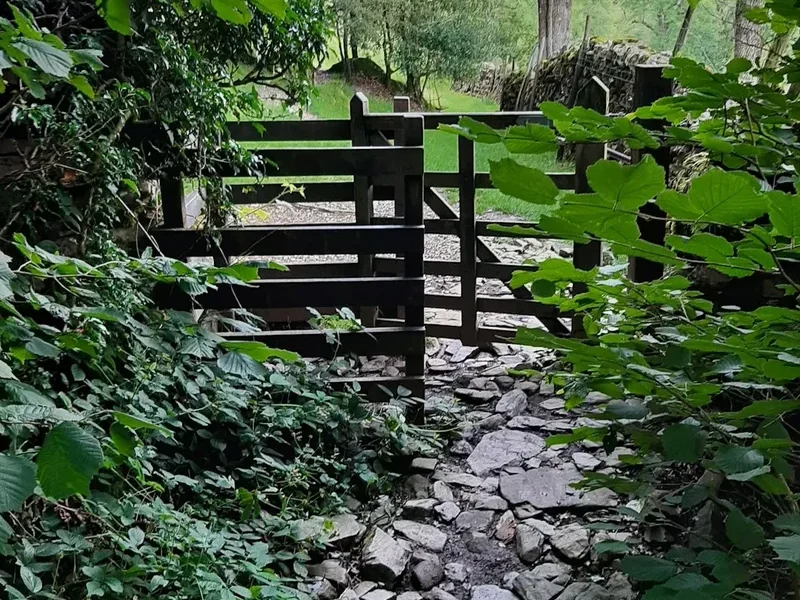 Hiking trail path on the Devils Staircase Walk