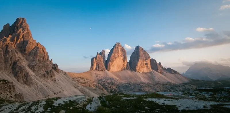 Mountain and nature scenery on the Dolomites Tre Cime Di Lavaredo