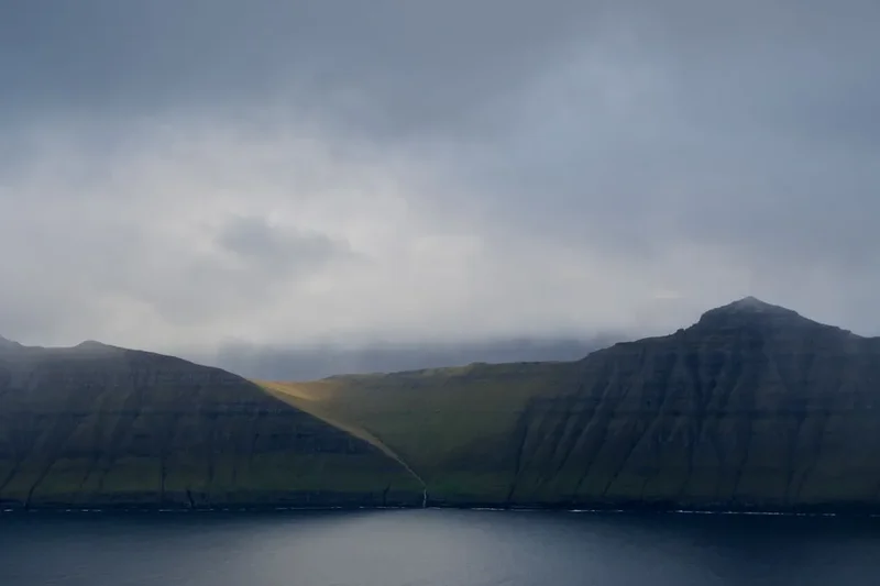 Forest and landscape view on the Faroe Islands Coastal Trek