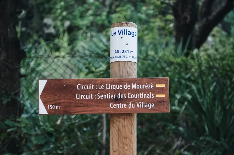 Hiking trail path on the Gr34