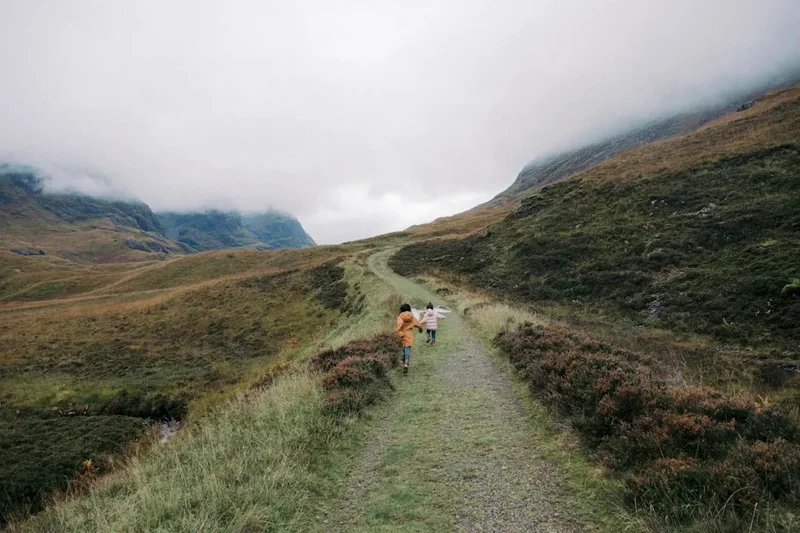 Hiking trail path on the Great Trossachs Path
