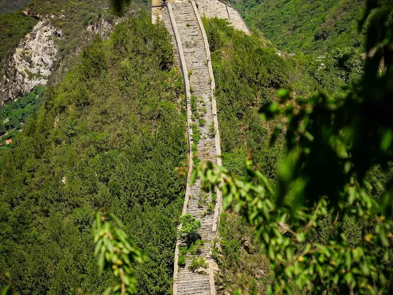 Hiking trail path on the Great Wall Jinshanling