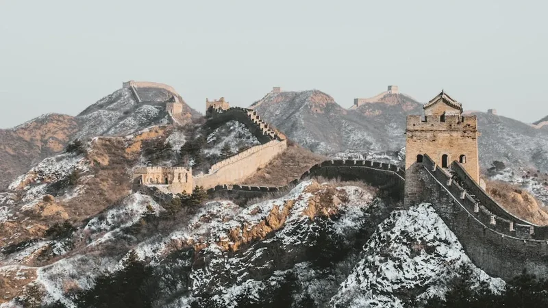 Mountain and nature scenery on the Great Wall Jinshanling