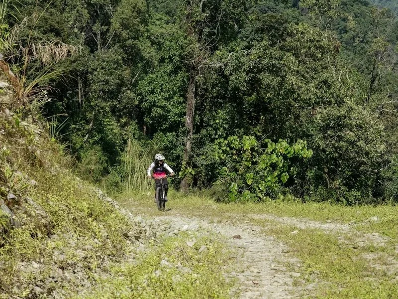Hiking trail path on the Helambu Trek