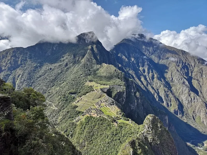 Forest and landscape view on the Inca Trail To Machu Picchu Short Route