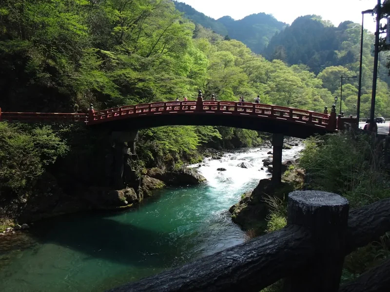 Mountain and nature scenery on the Iya Valley Vine Bridge