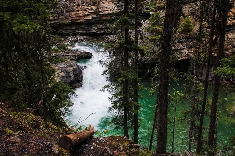 Mountain and nature scenery on the Johnston Canyon Inkpots