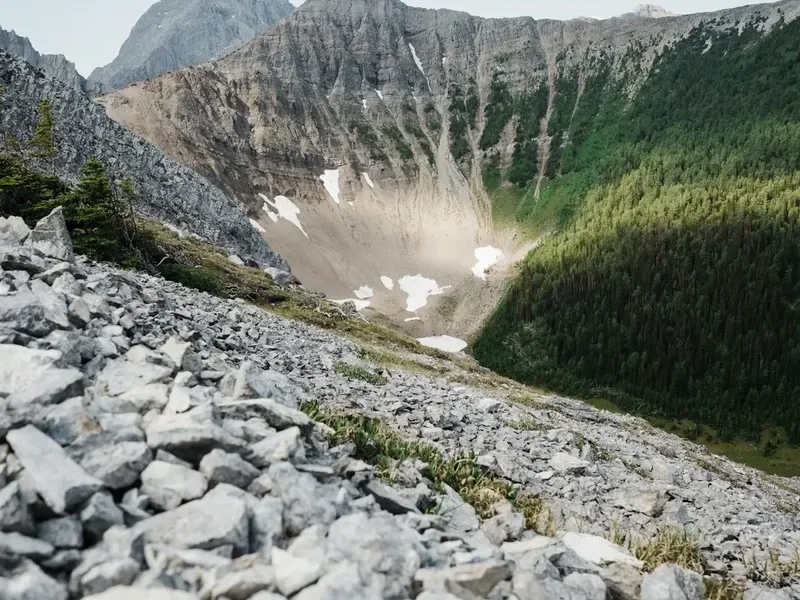 Forest and landscape view on the Kananaskis Highline Trail