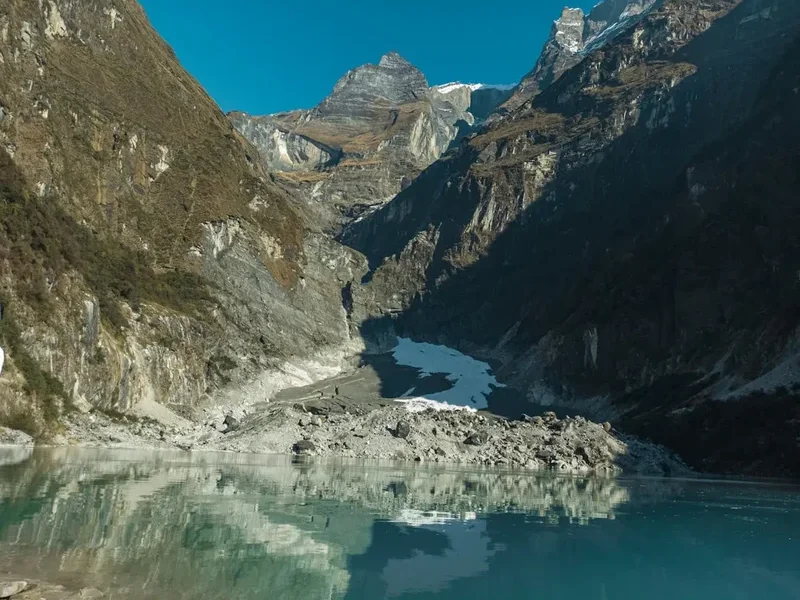Mountain and nature scenery on the Kapuche Glacier Lake