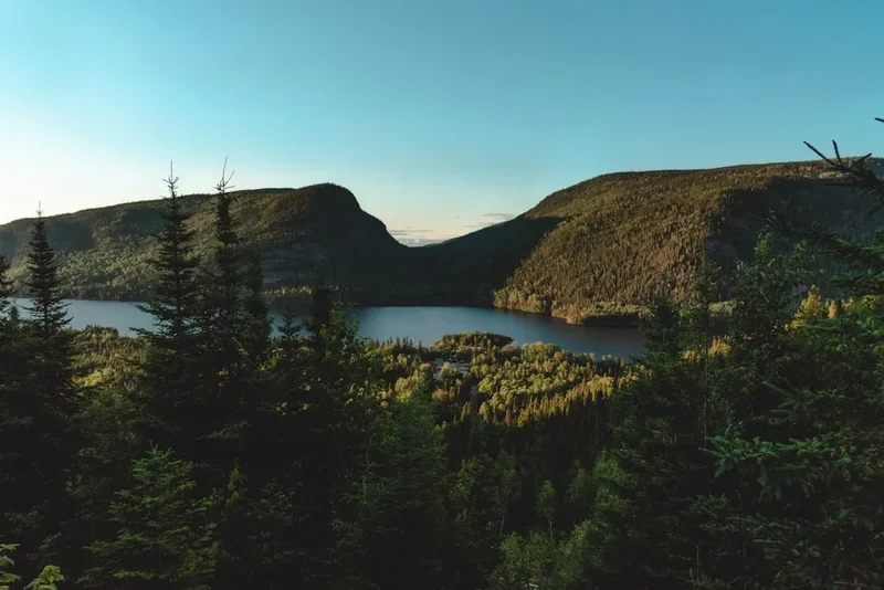 Forest and landscape view on the La Cloche Trail