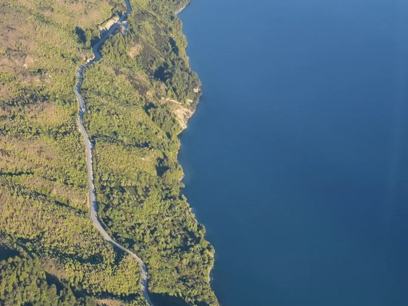 Forest and landscape view on the Lake Okataina Track