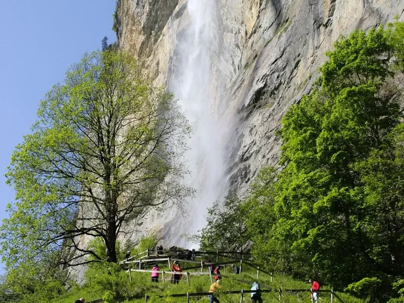 Mountain and nature scenery on the Lauterbrunnen To Murren