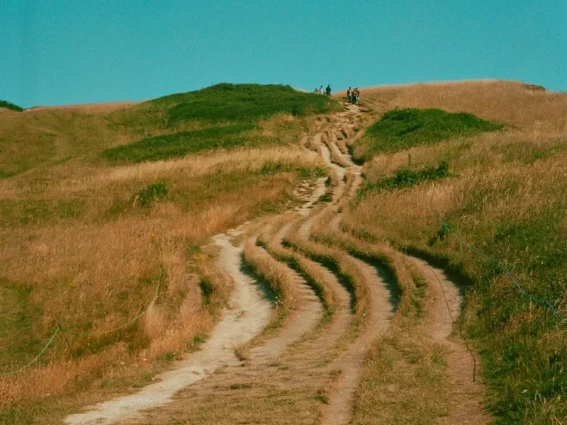 Hiking trail path on the Limestone Way