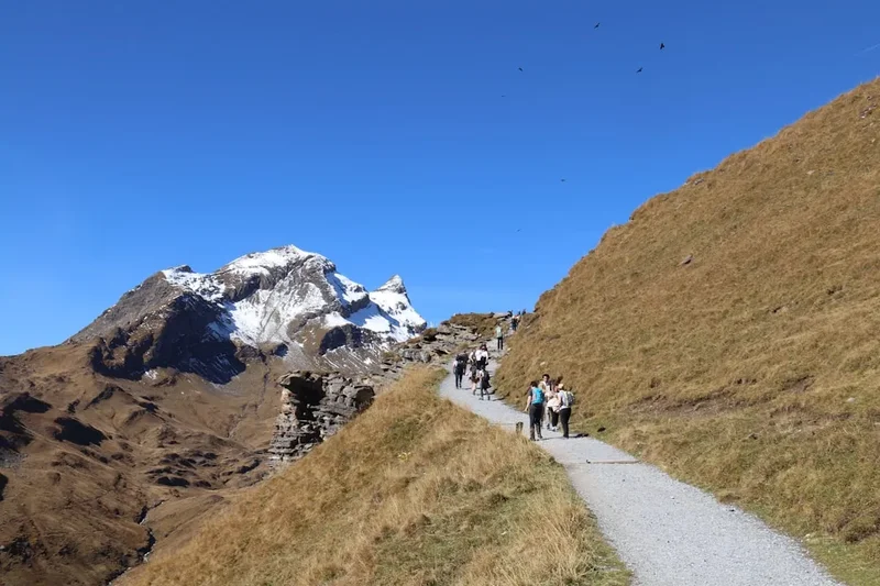 Hiking trail path on the Limmernsee Hike
