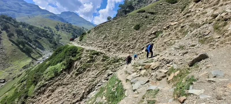 Hiking trail path on the Lower Dolpo Trek