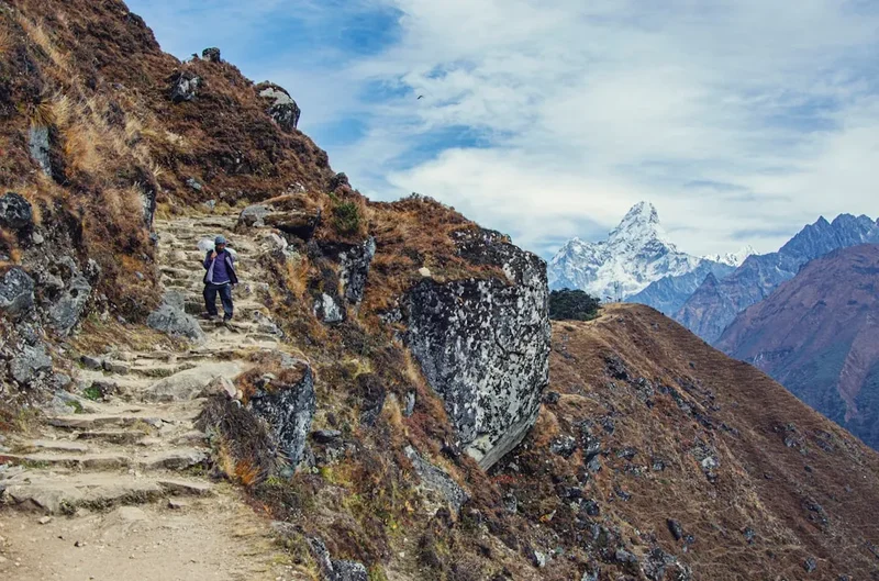 Mountain and nature scenery on the Lumbini Pilgrimage Walk
