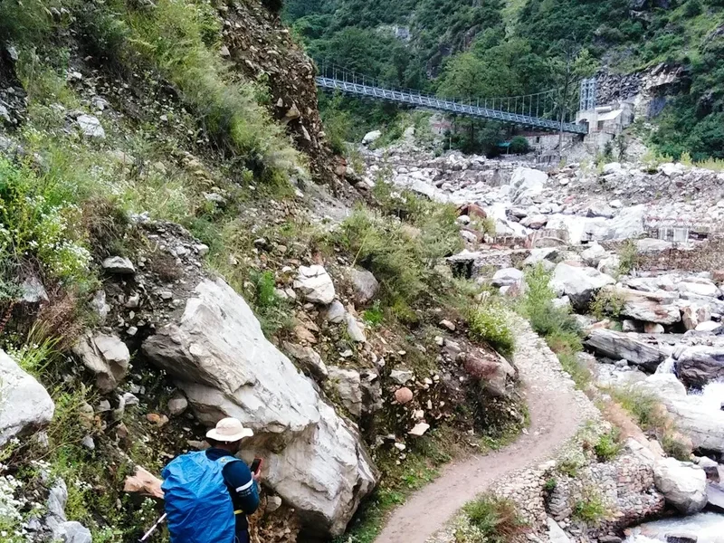 Hiking trail path on the Markha Valley Trek