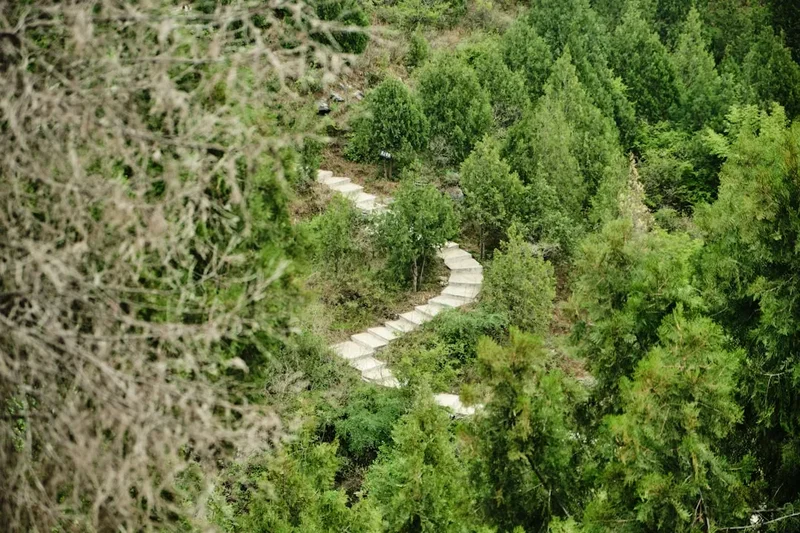 Hiking trail path on the Montcabrer Loop