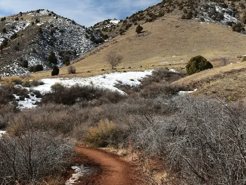 Hiking trail path on the Mount Elbert Summit