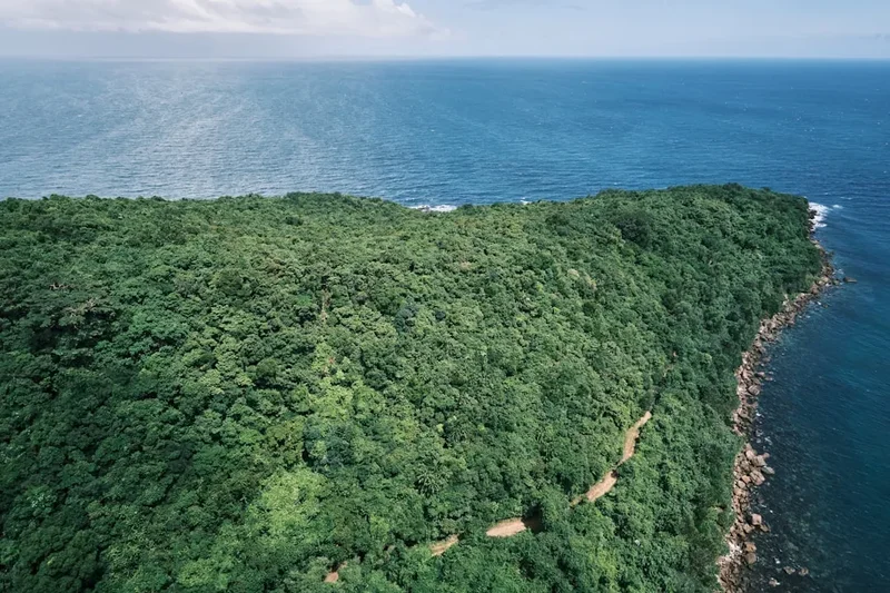 Hiking trail path on the Mount Fansipan Climb