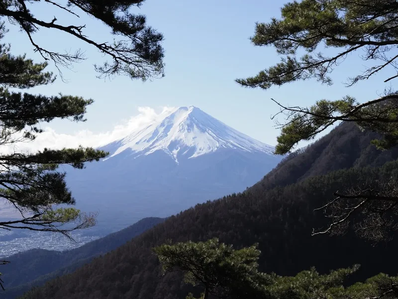 Mountain and nature scenery on the Mount Fuji Climb