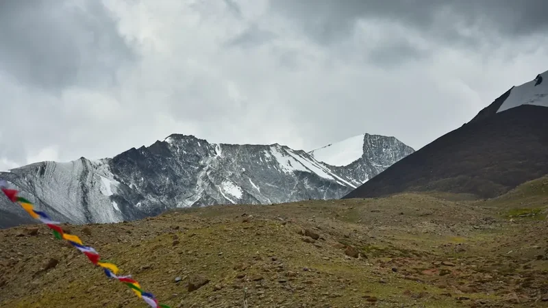 Mountain and nature scenery on the Mount Kailash Kora