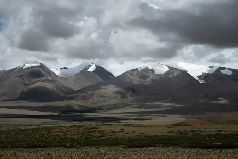 Forest and landscape view on the Mount Kailash Kora