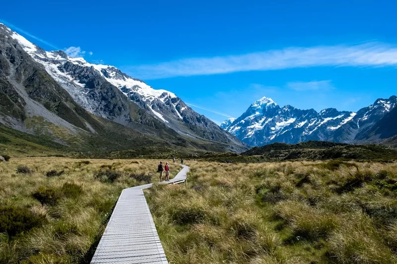 Hiking trail path on the Mount Maunganui Summit