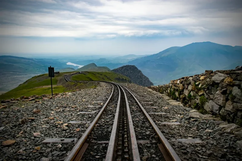 Hiking trail path on the Mount Snowdon Pyg Track