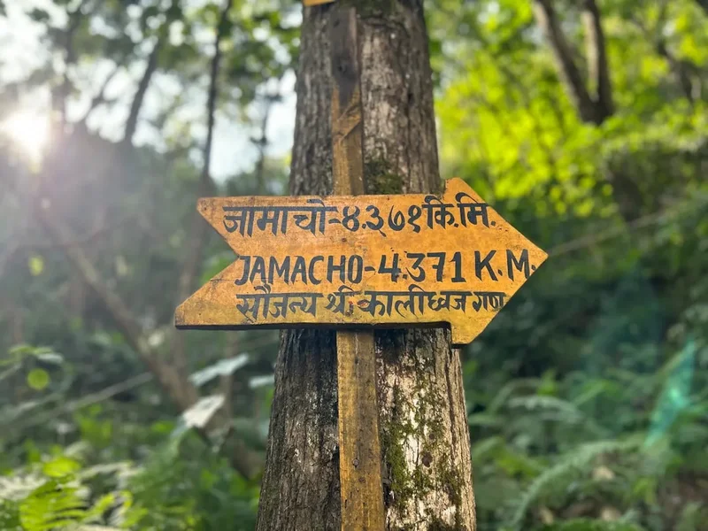 Hiking trail path on the Numbur Cheese Circuit