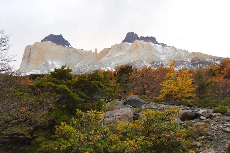 Mountain and nature scenery on the O Circuit Torres Del Paine