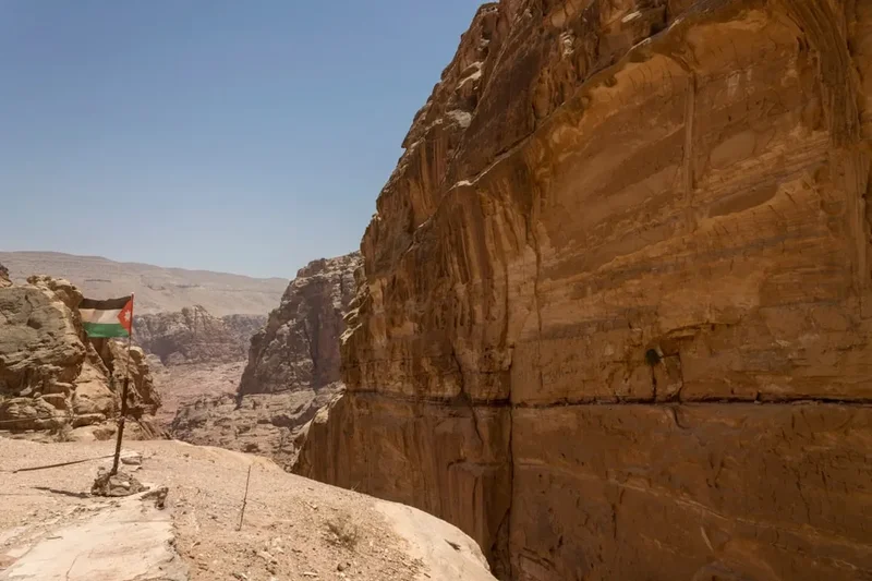 Hiking trail path on the Petra To Wadi Rum Trek