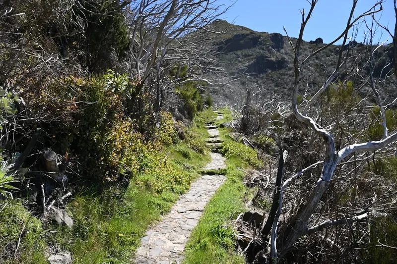 Hiking trail path on the Pico Do Arieiro To Pico Ruivo