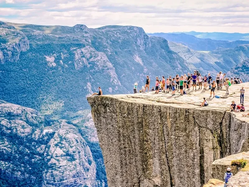 Mountain and nature scenery on the Pulpit Rock Preikestolen