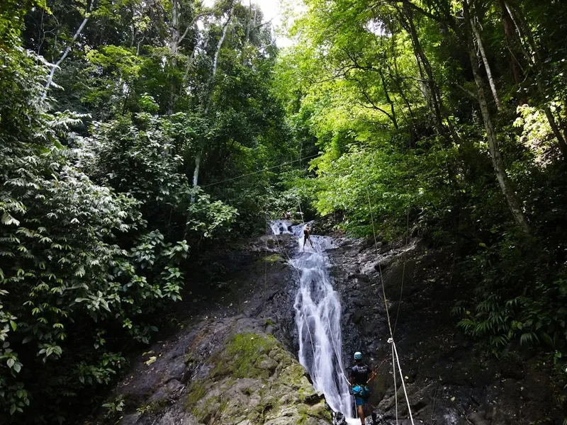 Hiking trail path on the Rio Celeste Waterfall Trail