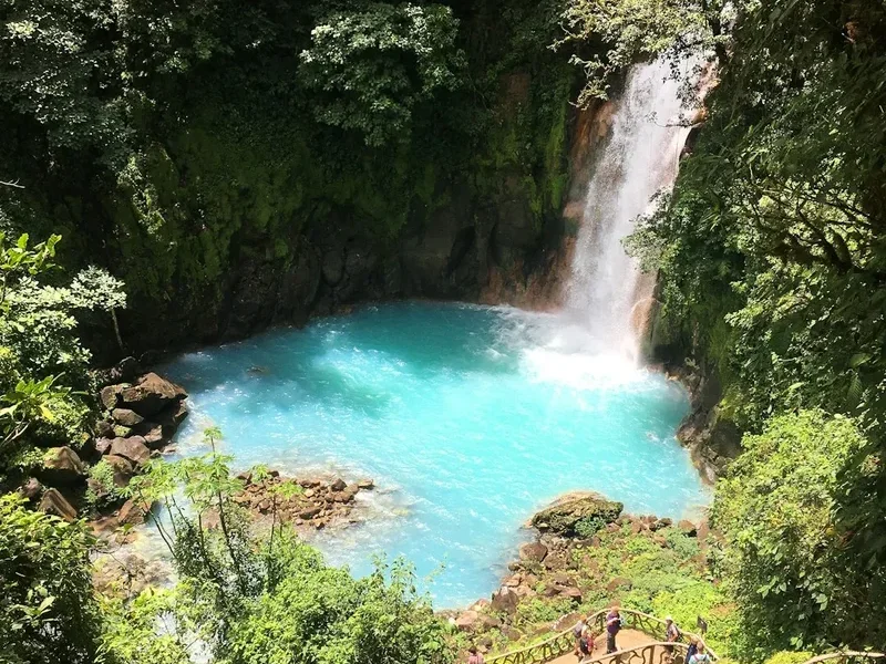 Forest and landscape view on the Rio Celeste Waterfall Trail