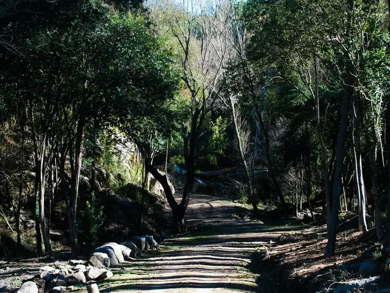 Hiking trail path on the Salinas Grandes Rim Walk