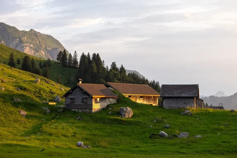 Mountain and nature scenery on the Santis Summit Hike
